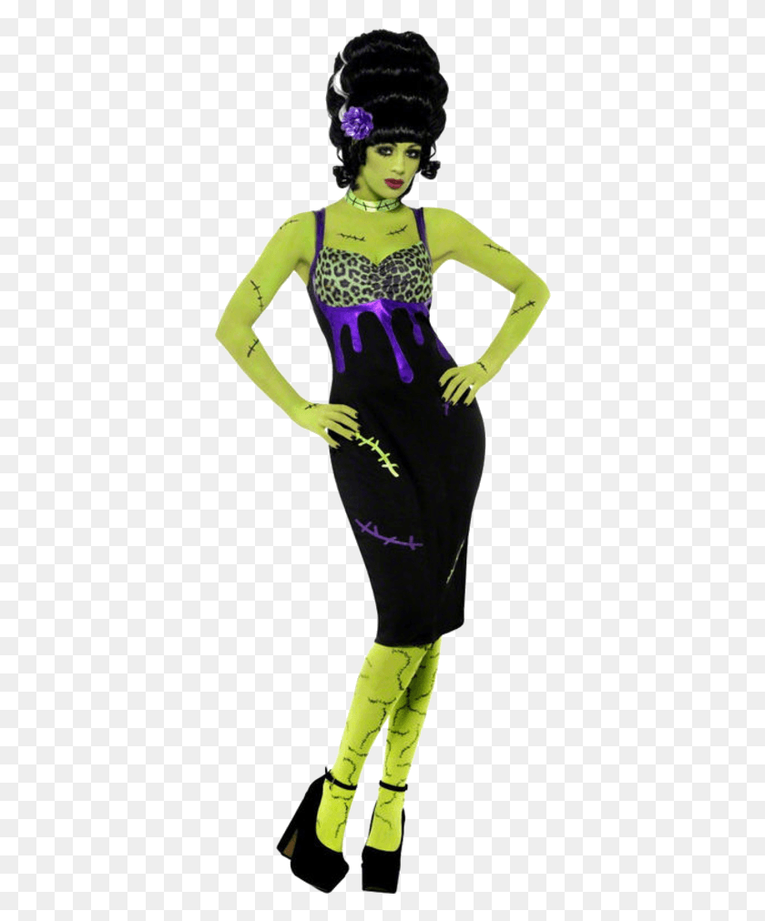 370x952 Bride Of Frankenstein Costume Frankenstein Costume For Women, Dress, Clothing, Apparel HD PNG Download