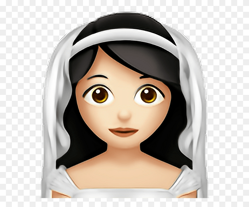 587x638 Bride With Veil Emoji Emoji Bride, Clothing, Apparel, Doll HD PNG Download