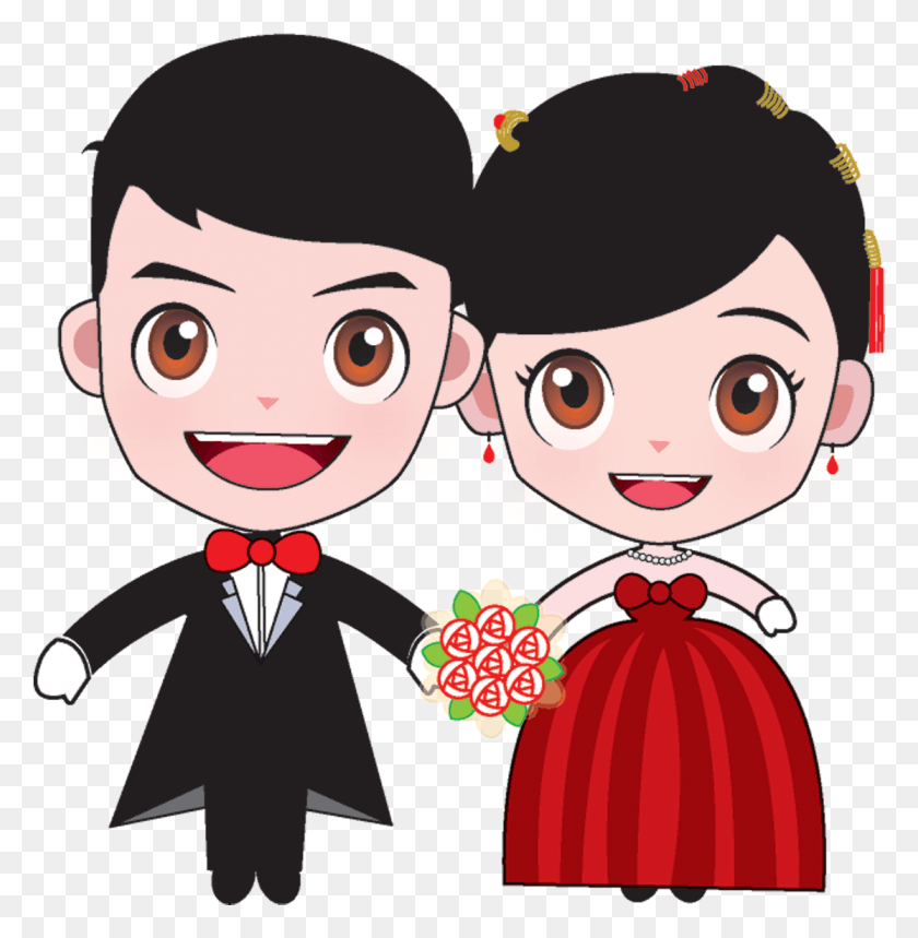 1115x1143 Bridegroom Marriage Cartoon Wedding Bride And Groom Cartoon Wedding, Performer, Doll, Toy HD PNG Download