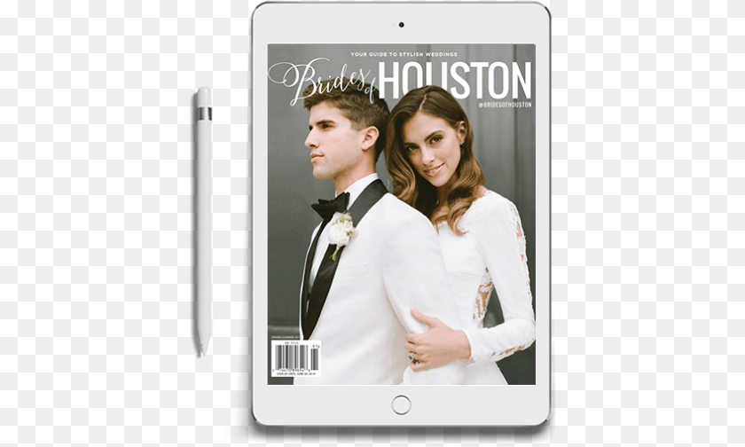 416x504 Brides Of Houston Digital Magazine Camera Phone, Adult, Publication, Person, Formal Wear Sticker PNG