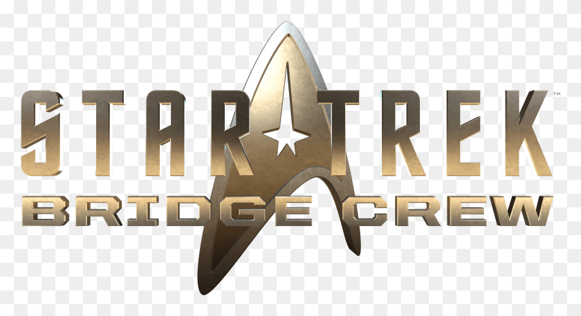 3943x2011 Descargar Png Bridge Crew Nuevo Juego Vr Anunciado Por Ubisoft Star Trek Vr Logotipo, Símbolo, Marca Registrada, Texto Hd Png