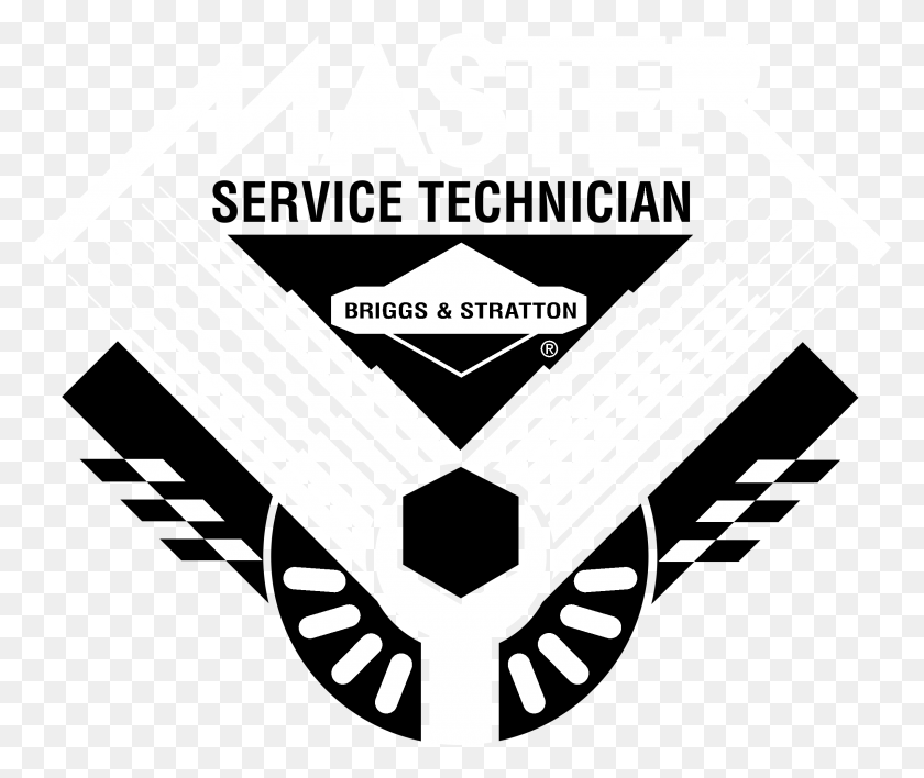 2400x1995 Логотип Briggs Stratton Master Черно-Белый Логотип Briggs And Stratton Master Service Technician, Символ, Эмблема, Товарный Знак Hd Png Скачать