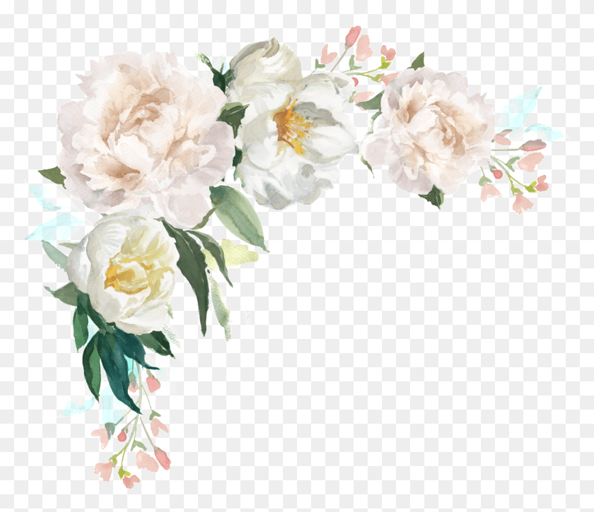 1009x861 Bright Floral Border, Plant, Flower, Blossom HD PNG Download
