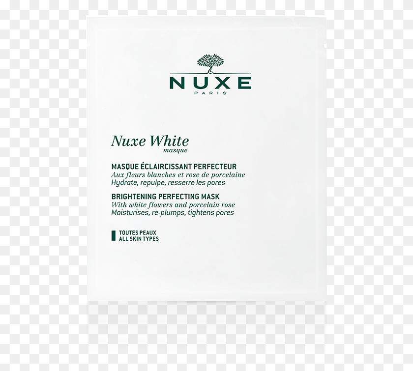 492x695 Brightening Perfecting Mask Nuxe White Paper, Text, Word, Poster HD PNG Download