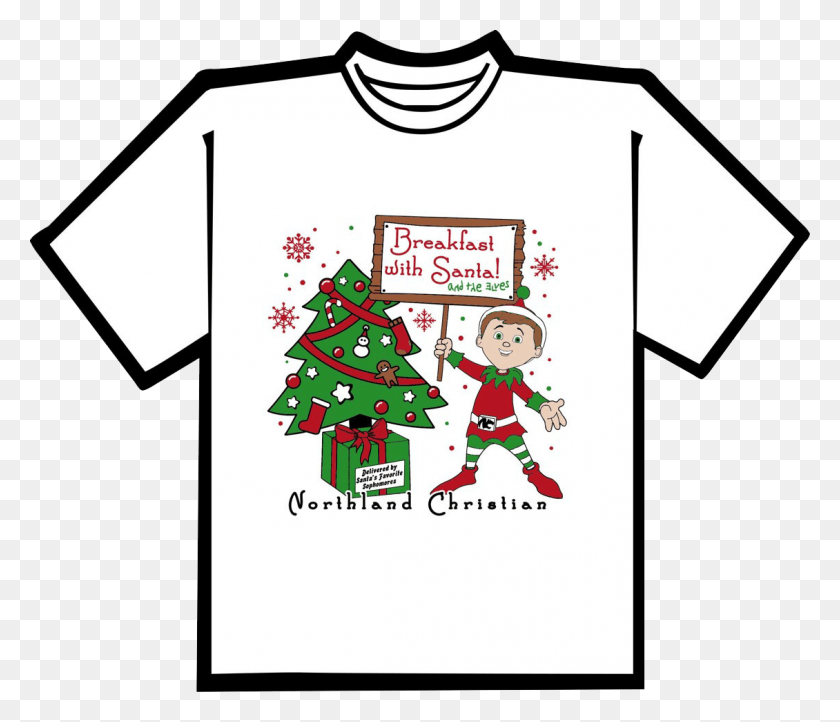 1130x960 Bring An Elf With You To Breakfast With Santa High School Tennis Shirts, Tree, Plant, Ornament HD PNG Download