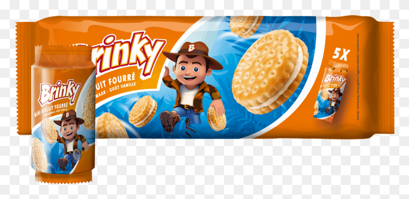 1100x493 Brinky Brinky Mini Sandwich Biscuit Fourr Brinky Biscuits, Waffle, Food, Person HD PNG Download