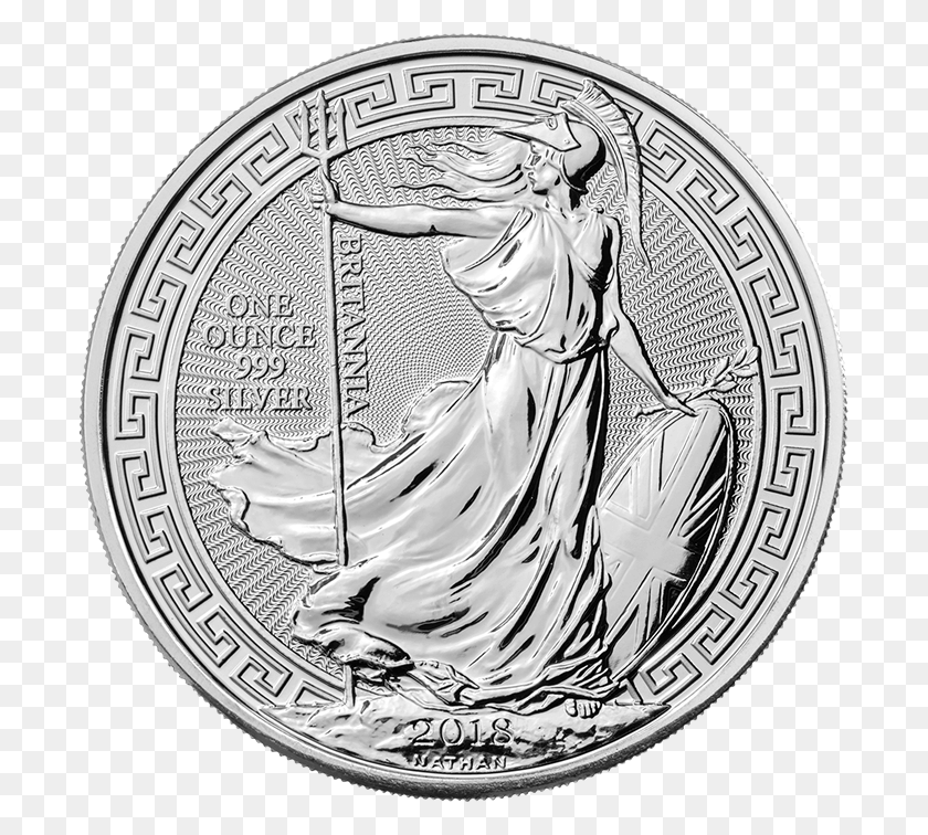 696x696 Britannia 2018 Oriental Border 1 Oz Moneda De Plata Silver Britannia 2019, Dinero, Persona, Humano Hd Png