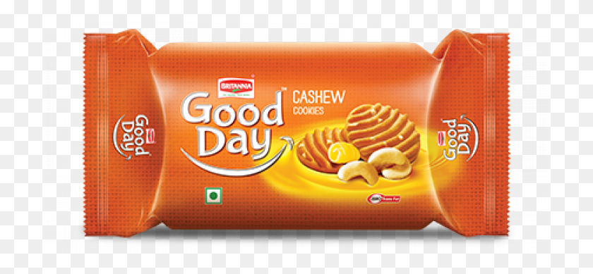 711x329 Britannia Good Day Cashew Cookies Good Day Biscuit Packet, Food, Snack, Bread HD PNG Download