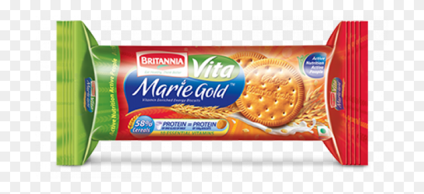 701x324 Britannia Vita Marie Gold Biscuits 75 Gm Britannia Vita Marie Gold, Bread, Food, Cracker HD PNG Download