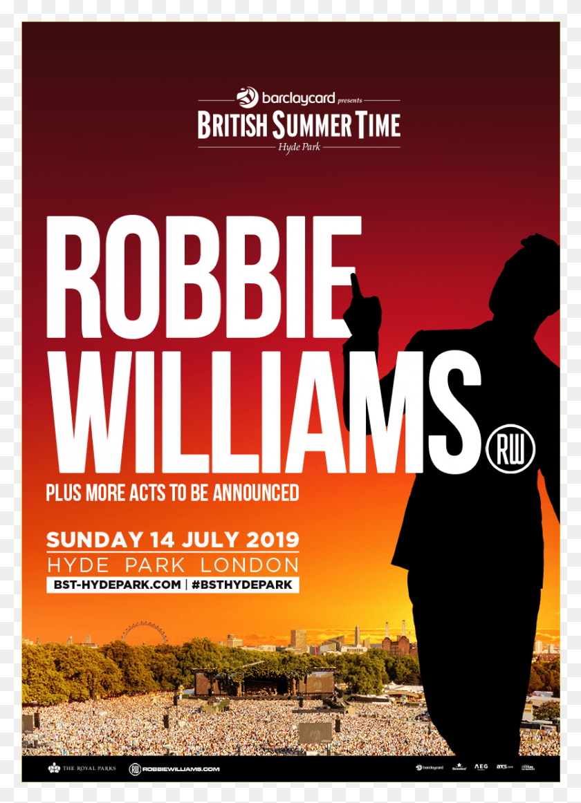 833x1177 British Summer Time Hyde Park Robbie Williams Hyde Park, Advertisement, Poster, Flyer HD PNG Download