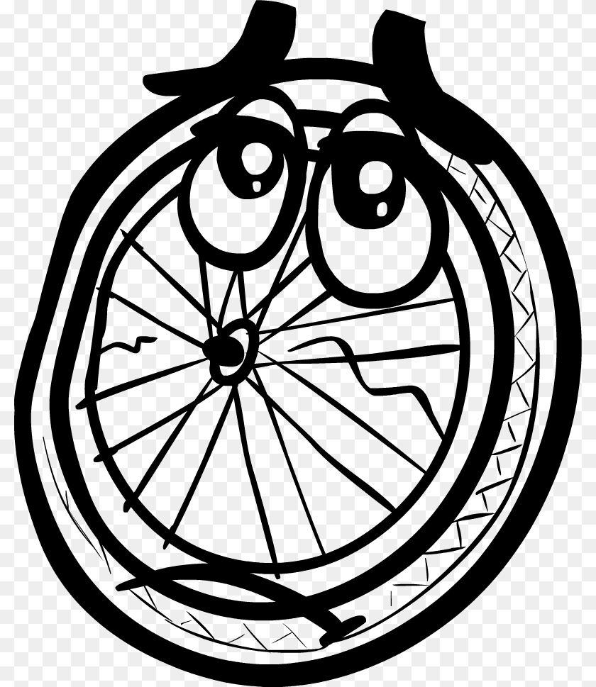 Broken Bike Cliparts, Gray Sticker PNG