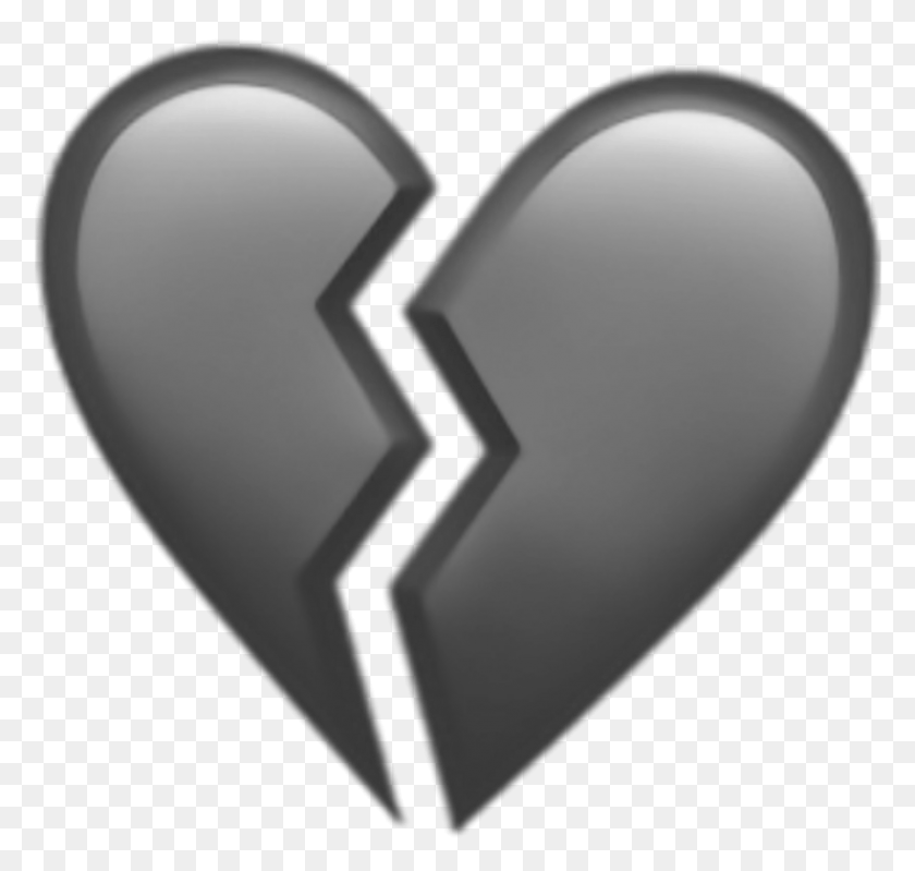 798x757 Broken Black Heart Emoji Broken Heart Emoji Transparent, Soccer Ball, Ball, Soccer HD PNG Download
