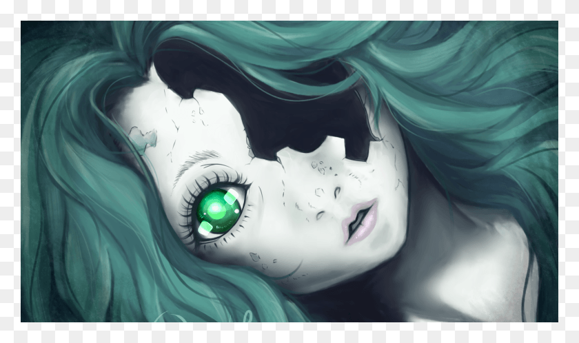 3840x2160 Broken Doll Death Parade Green Hair And Eye Illustration HD PNG Download