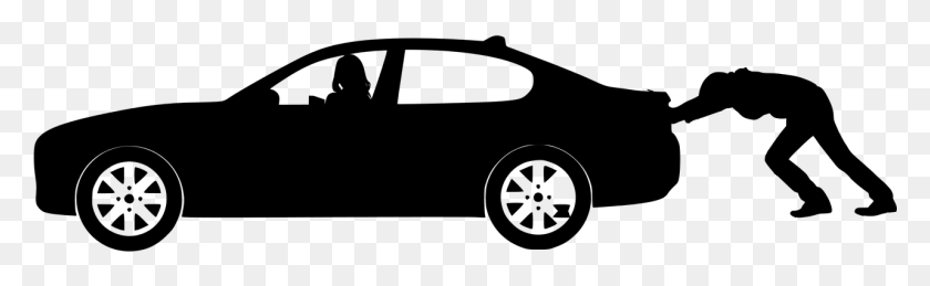 1281x328 Broken Down Car With Man Pushing It Person Pushing A Car, Gray, World Of Warcraft HD PNG Download