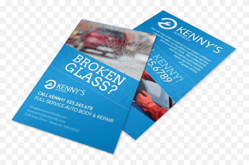 767x496 Broken Glass Auto Repair Flyer Template Preview Flyer, Advertisement, Poster, Paper HD PNG Download