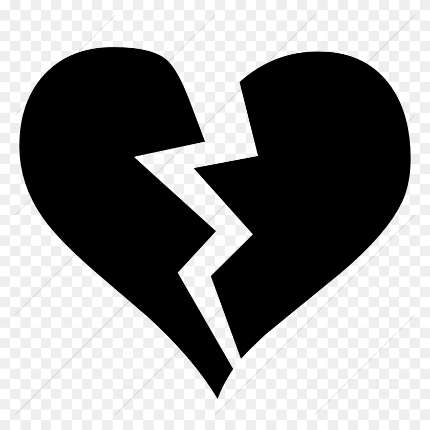 1024x1024 Broken Heart Clipart Emoji Pencil And In Color Broken Black Broken Heart, Recycling Symbol, Symbol HD PNG Download