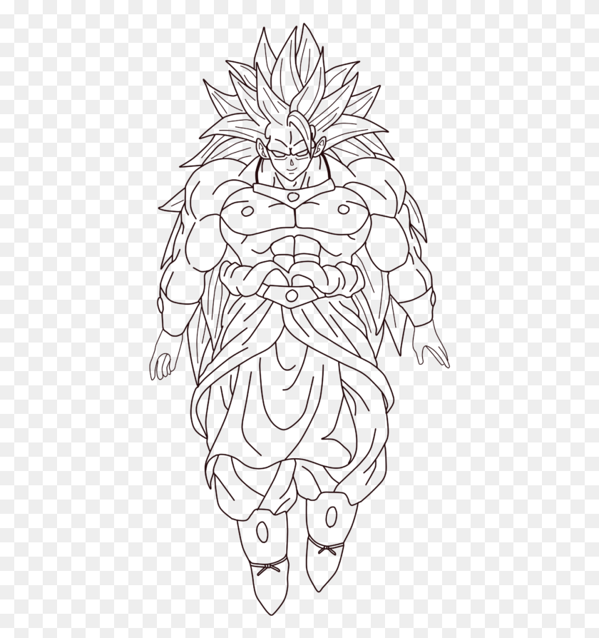 424x834 Broly Drawing Coloring, Pattern, Plant, Ornament HD PNG Download
