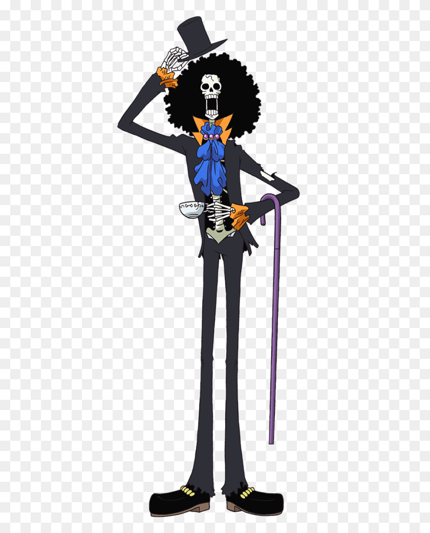 404x980 Brook Thriller Bark One Piece Brook Pre Time Skip, Performer, Person, Human HD PNG Download