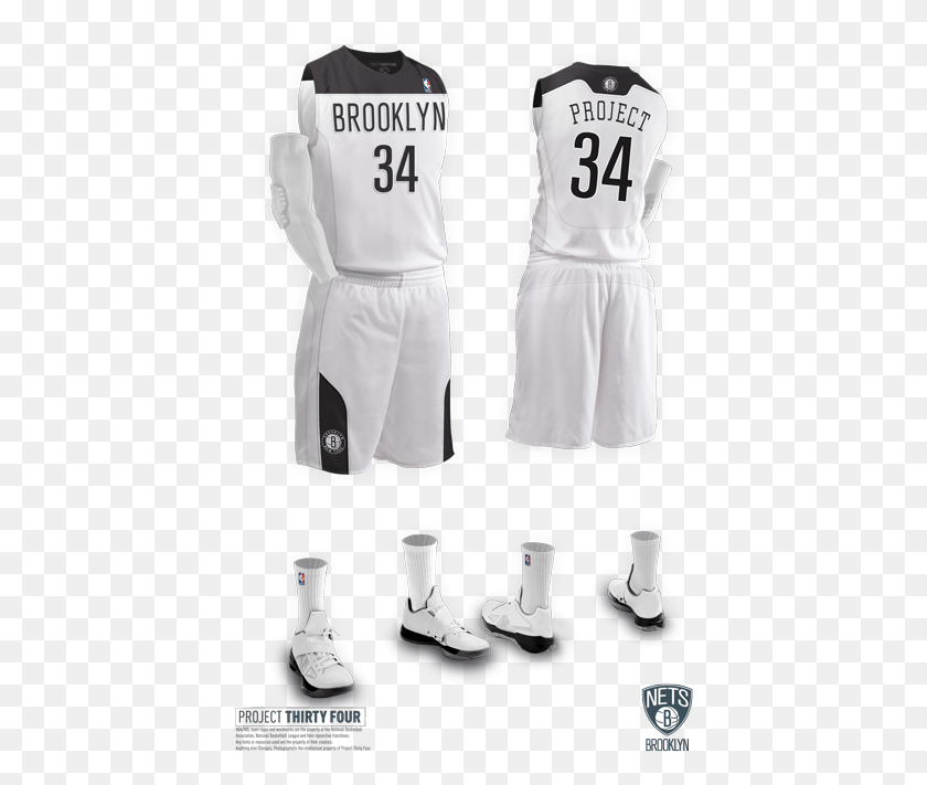 417x651 Brooklyn Nets Jersey Design Basketball White, Clothing, Apparel, Shirt HD PNG Download