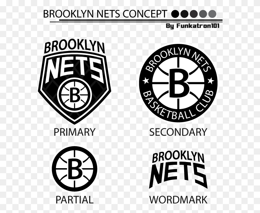 598x629 Логотип Brooklyn Nets Logo Concept Круг, Символ, Товарный Знак, Текст Hd Png Скачать