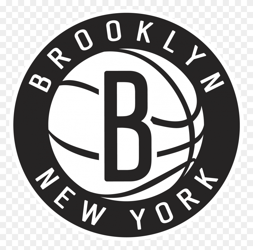 2137x2119 Brooklyn Nets Symbol Brooklyn Nets, Label, Text, Number HD PNG Download