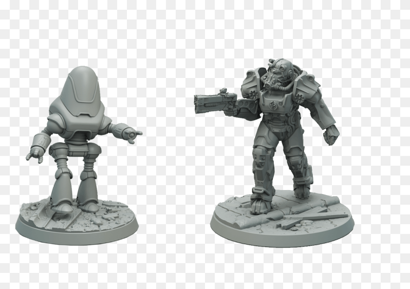 1171x801 Brotherhood Of Steel And Protectron Miniatures Launch, Toy, Figurine, Astronaut HD PNG Download