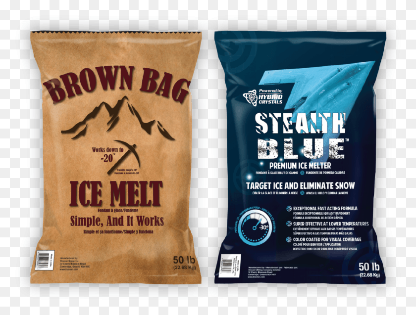 1448x1073 Brown Bag And Stealth Blue Brown Bag Ice Melt, Advertisement, Poster, Flyer HD PNG Download