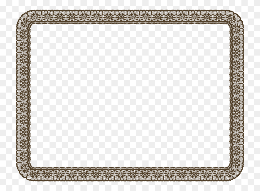 738x559 Brown Lace Full Sheet Border, Plot, Text, Plan HD PNG Download