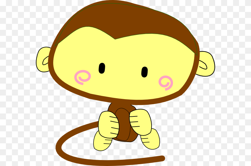 600x556 Brown Monkey Clip Art For Web, Plush, Toy PNG