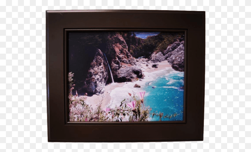 539x450 Brown Picture Frame Only Julia Pfeiffer Burns State Park Mcway Falls, Screen, Electronics, Monitor HD PNG Download
