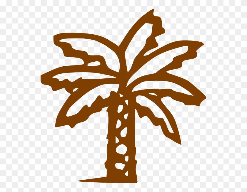 564x594 Brown Tree Svg Clip Arts 564 X 594 Px Palm Tree Clip Art Black, Cross, Symbol, Plant HD PNG Download
