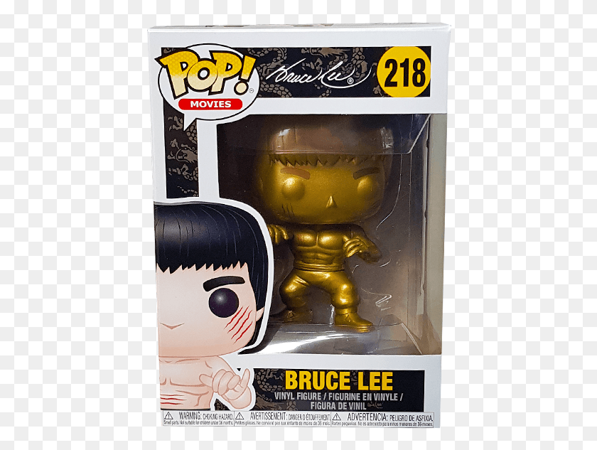 430x573 Bruce Lee Gold Exclusive Pop Vinyl Figure, Toy, Glass, Goblet HD PNG Download