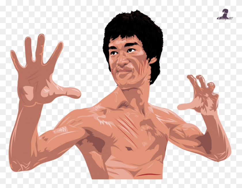 787x600 Bruce Lee Portrait Illustration Illustration, Person, Human, Face HD PNG Download