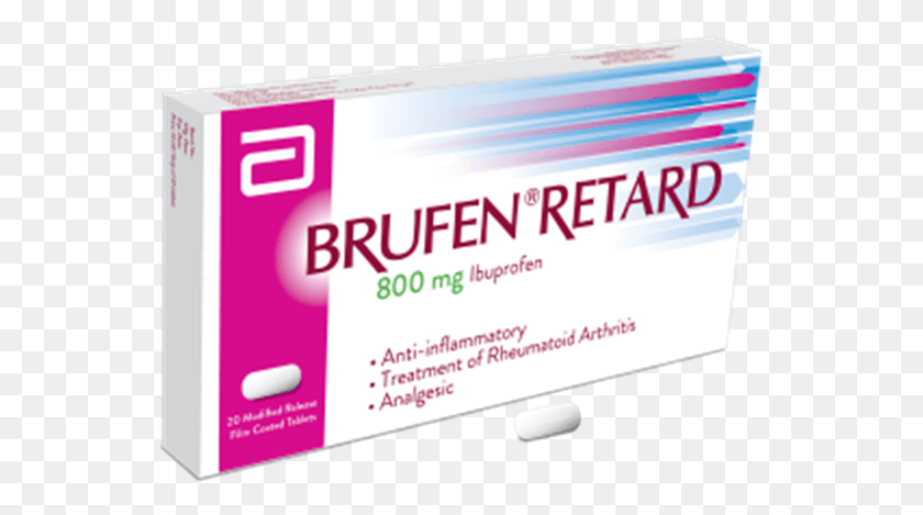 551x409 Brufen Retard 800 Mg, Text, Paper, Business Card HD PNG Download