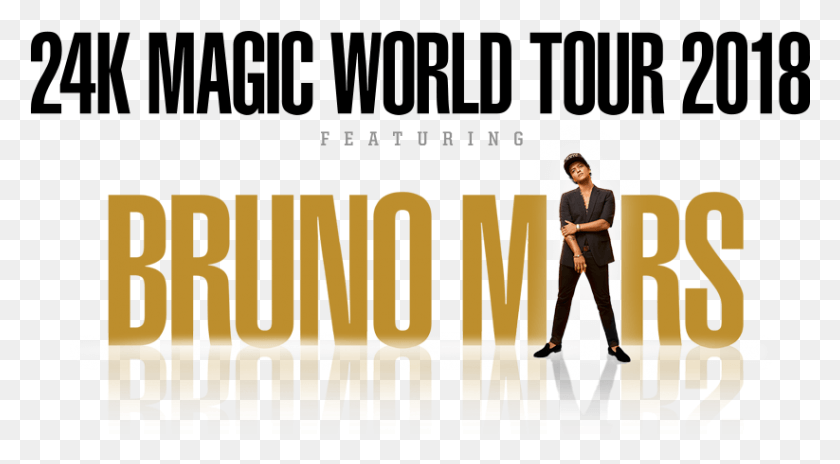 823x427 Descargar Png Bruno Mars 24K Magic World Tour Fechas 2017 Concierto Cartel, Persona, Humano, Anuncio Hd Png