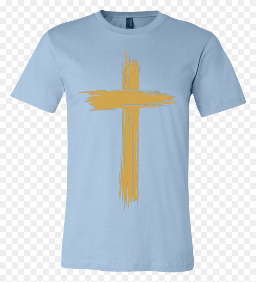 917x1016 Brush Stroke Gold Cross Bob Seger T Shirt Ideas, Clothing, Apparel, T-shirt HD PNG Download