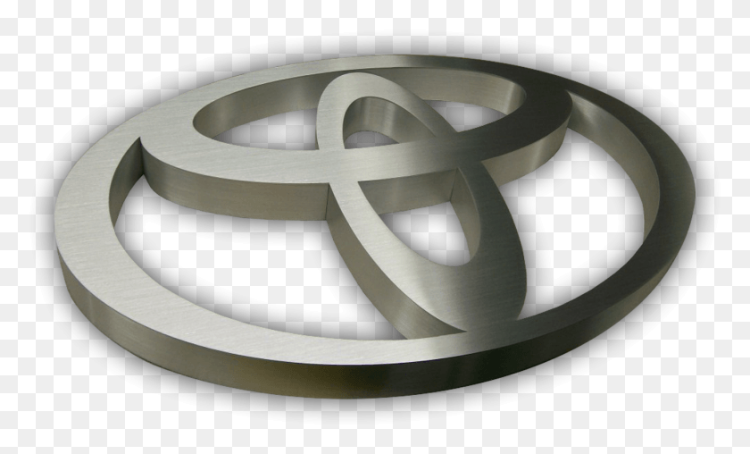 1385x797 Brushed Stainless Steel Toyota Logo Emblem, Sphere, Tape, Lighting HD PNG Download