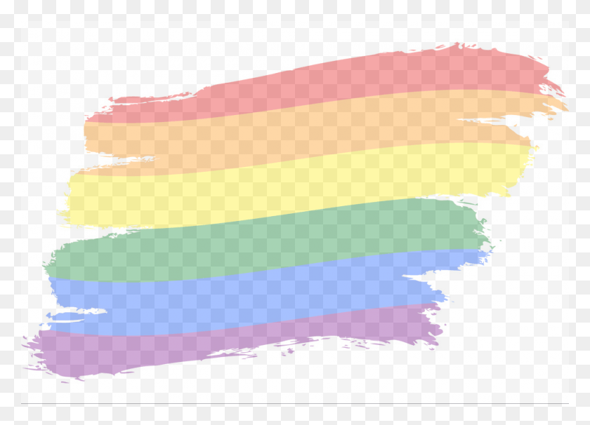 1000x701 Brushstroke Rainbow Flag Lgbt Movement Vector Brush Stroke Rainbow Flag, Graphics, Modern Art HD PNG Download