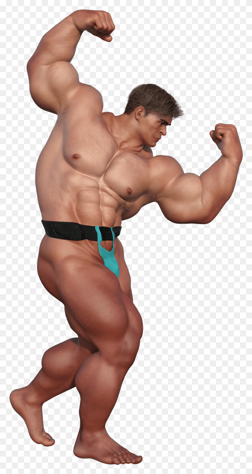 1177x2292 Brute Bodybuilder Bodybuilder 3D, Person, Human, Arm Descargar Hd Png