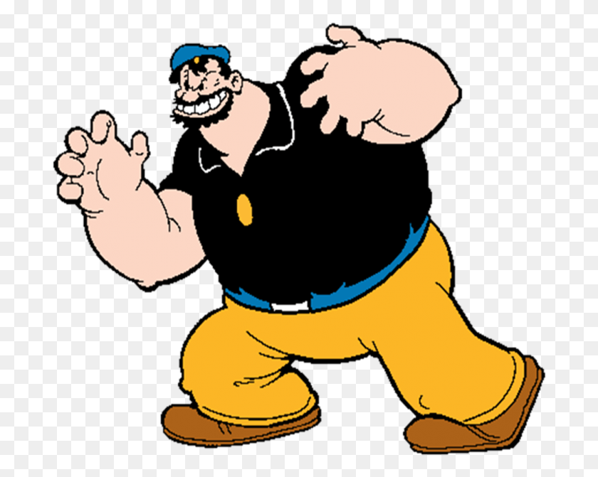 694x611 Brutus Bluto Popeye, Person, Human, Hand HD PNG Download