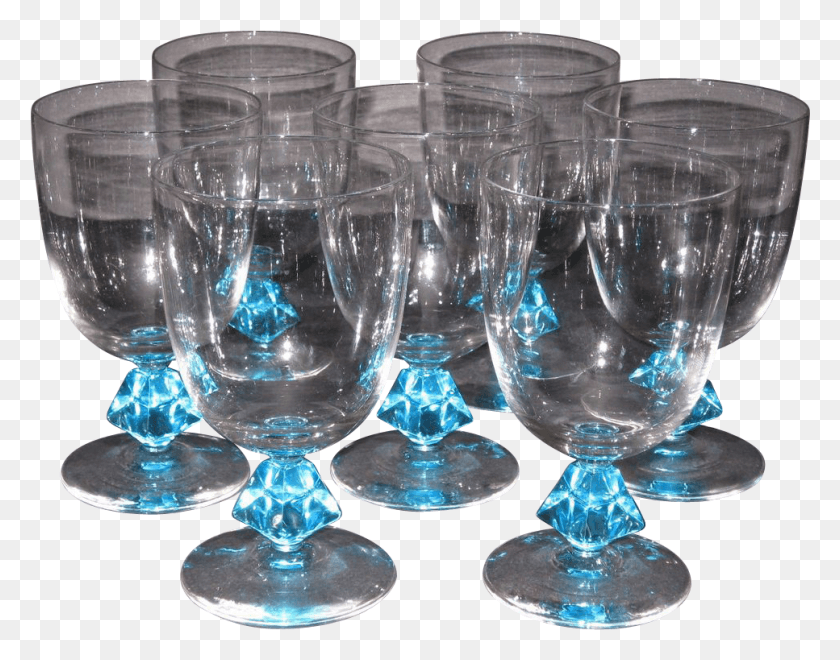 967x745 Bryce Aquarius Water Glasses Crystal With Cerulean Snifter, Glass, Goblet HD PNG Download