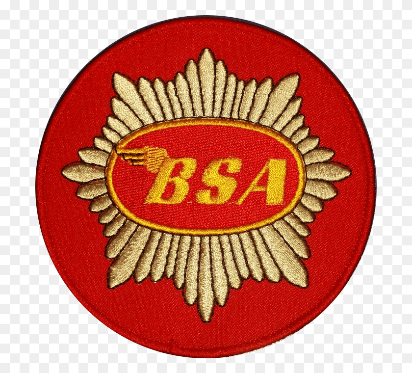 697x700 Bsa Gold Star Logo Patch 3 58 Diameter Motorcycle, Symbol, Trademark, Badge HD PNG Download