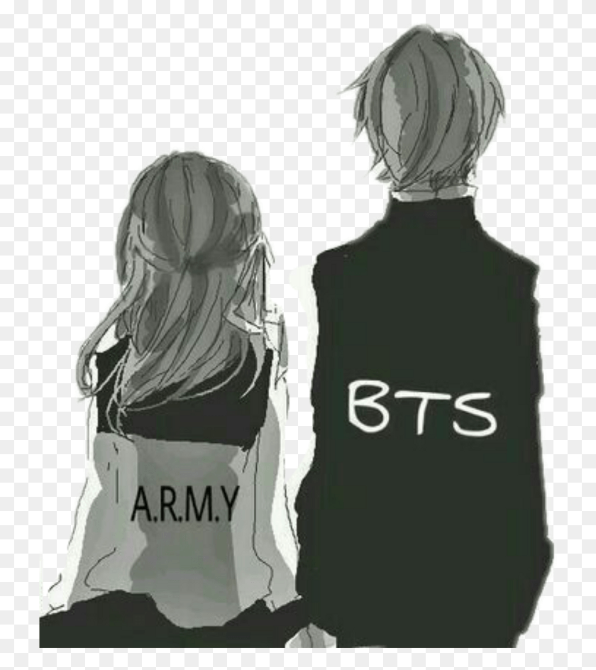 733x884 Bts Army Girl Boy Icon Overlay Sticker Tumblr Useit, Clothing, Apparel, Person HD PNG Download