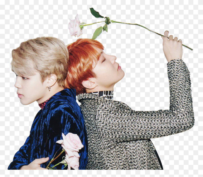 800x688 Bts Jimin Hoseok Kpop Bts Jhope And Jimin, Person, Clothing, Plant HD PNG Download