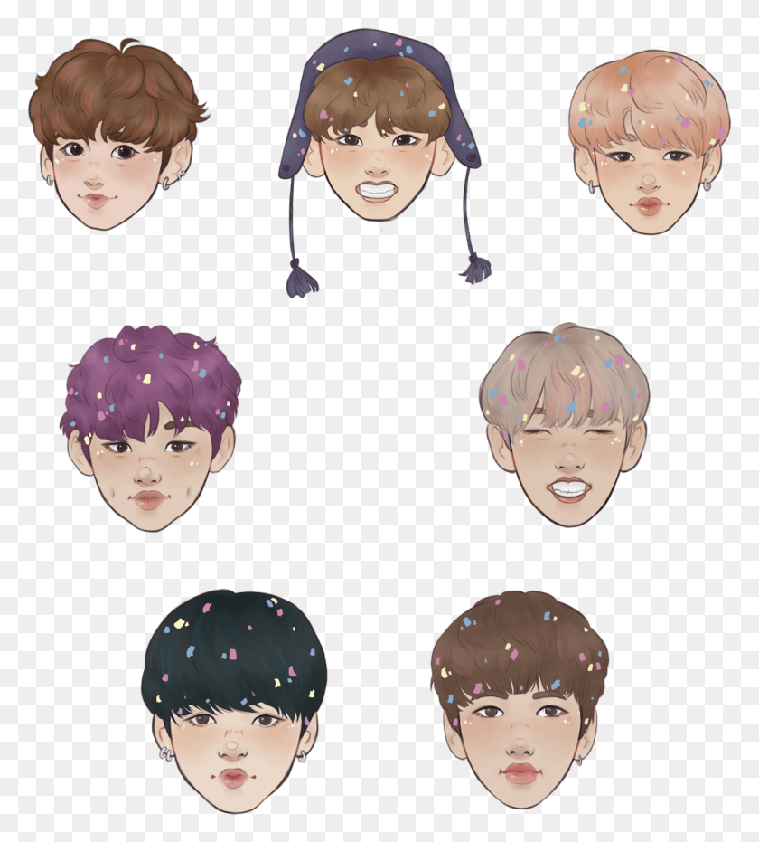 1119x1250 Bts Stickers Available On Redbubble Sticker, Face, Person, Human HD PNG Download