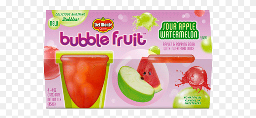 557x328 Bubble Fruit Sour Apple Watermelon Del Monte Bubble Fruit, Food, Jelly, Plant HD PNG Download