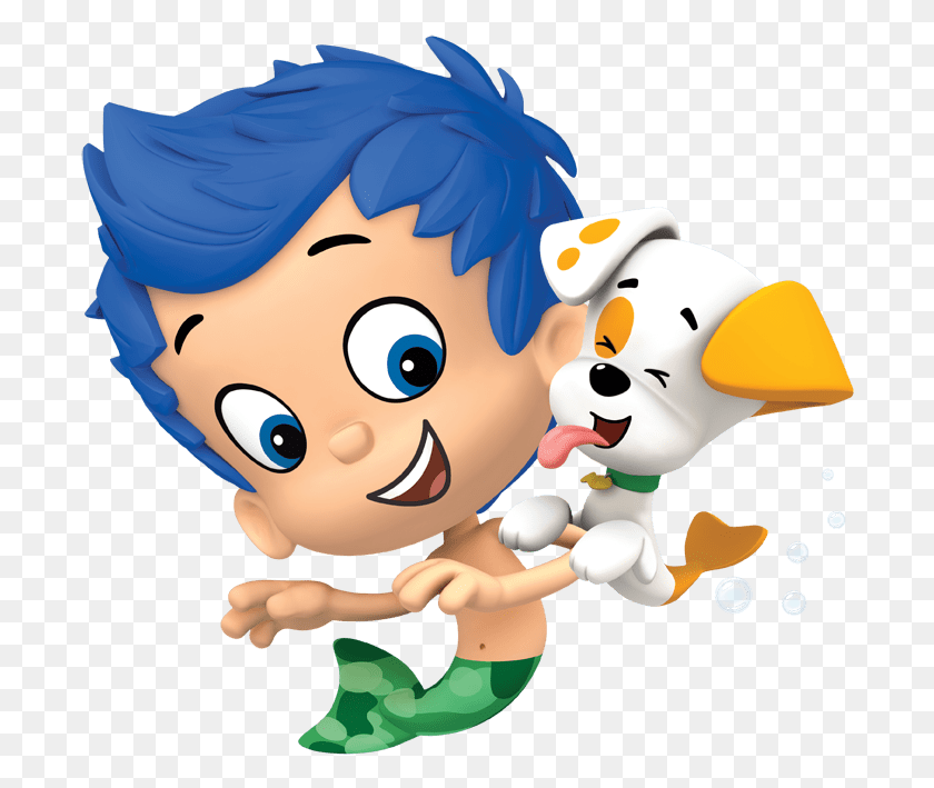 697x649 Bubble Guppies, Gil And Puppy, Bubble Guppies, Artista Hd Png
