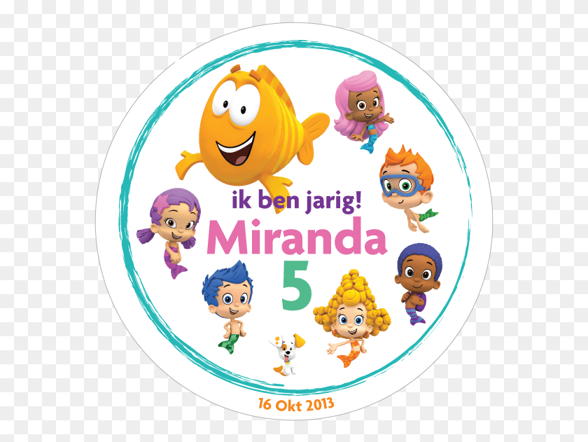 571x571 Bubble Guppies Invitation Bubble Guppies, Text, Number, Symbol HD PNG Download