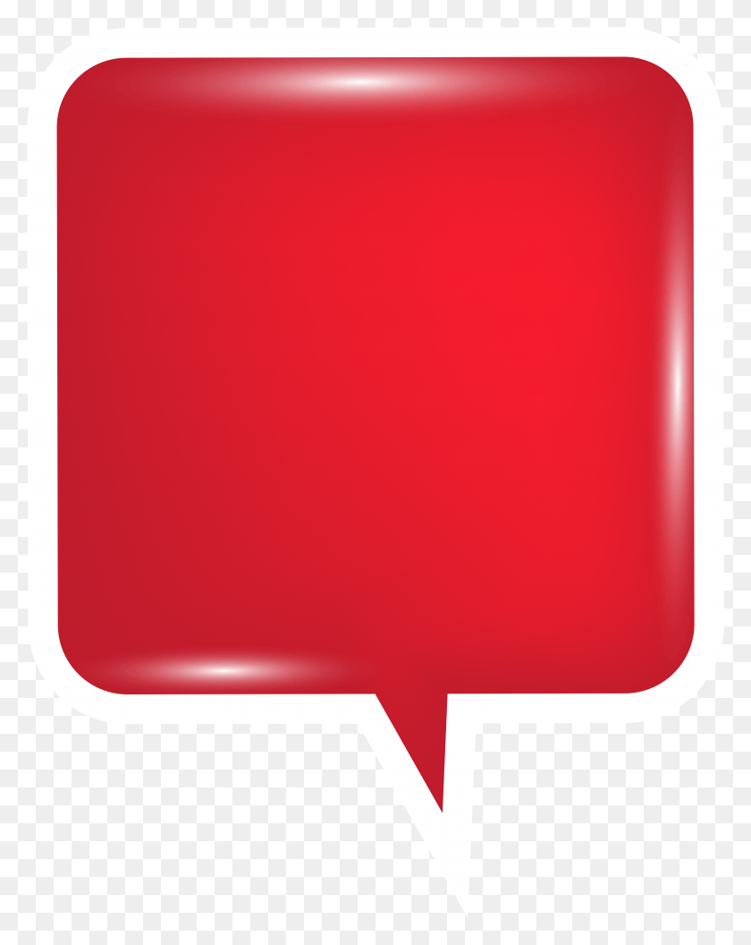 6185x7904 Bubble Speech Red Clip Art Image, Cushion, Text, First Aid HD PNG Download
