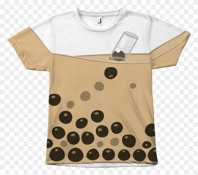 952x833 Bubble Tea Boba Shirt, Clothing, Apparel, Texture HD PNG Download